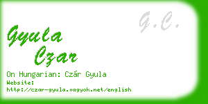 gyula czar business card